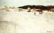 Frits Thaulow A Winter Day in Norway USA oil painting reproduction